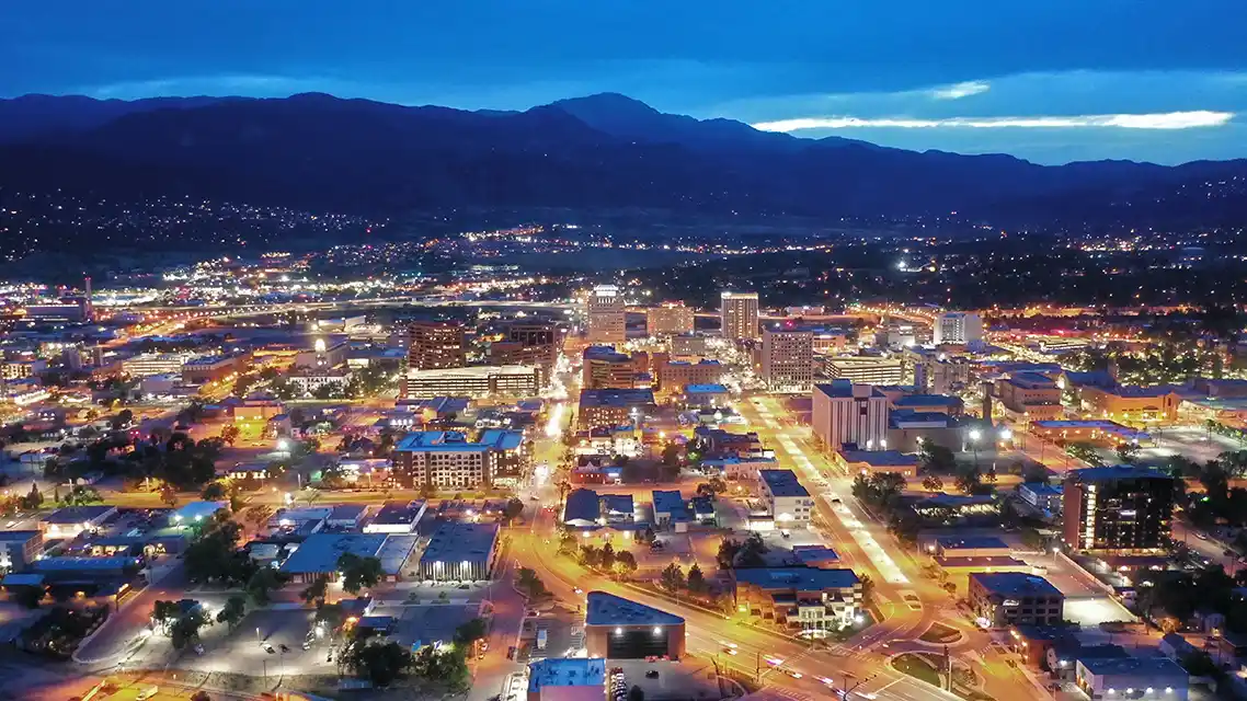 Colorado HOA Management Company - Downtown Forth Collins at Night